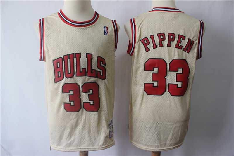 Bulls 33 Scottie Pippen Cream Hardwood Classics Stitched NBA Jersey,We sell and wholesale Bulls 33 Scottie Pippen Cream Hardwood Classics Stitched NBA Jersey on line form chian!